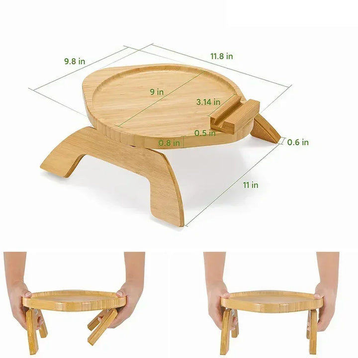 Home Sofa Arm Tray Couch Arm Clip Table Portable Couch Cup Holder Portable Snacks Drinks Remote Control Coffee Sofa Armrest Tray