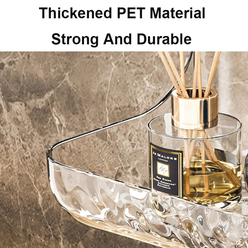 Bathroom Shelf Acryli No Drill Organizer Shower Storage Rack Washstand Cosmetics Storage Rack Wall Mounted Toilet Shampoo Holder
