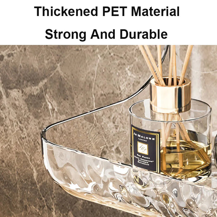 Bathroom Shelf Acryli No Drill Organizer Shower Storage Rack Washstand Cosmetics Storage Rack Wall Mounted Toilet Shampoo Holder