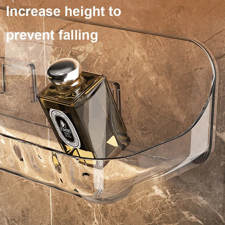 Bathroom Shelf Acryli No Drill Organizer Shower Storage Rack Washstand Cosmetics Storage Rack Wall Mounted Toilet Shampoo Holder