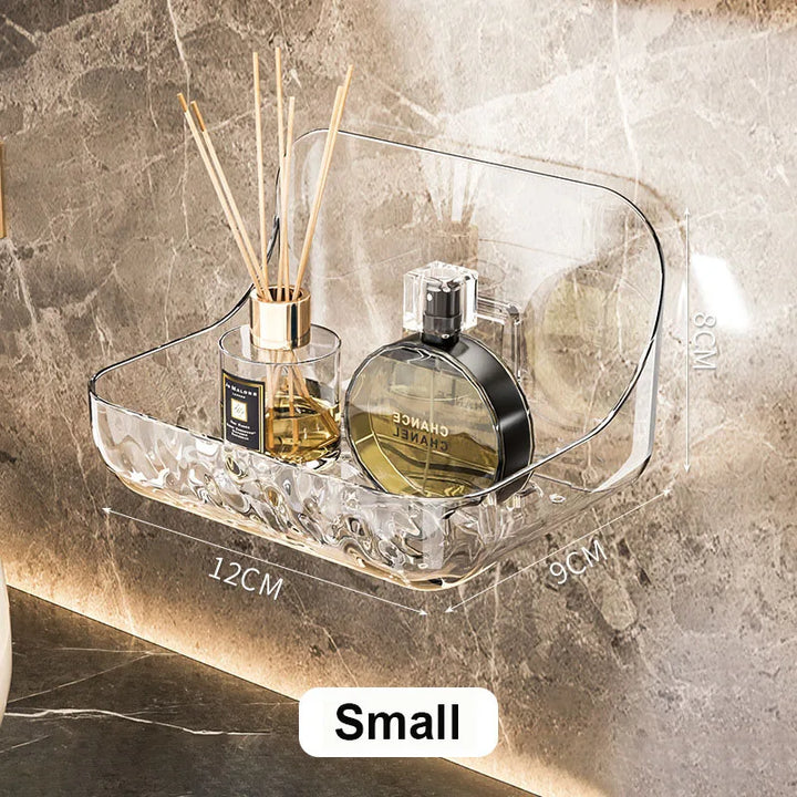 Bathroom Shelf Acryli No Drill Organizer Shower Storage Rack Washstand Cosmetics Storage Rack Wall Mounted Toilet Shampoo Holder