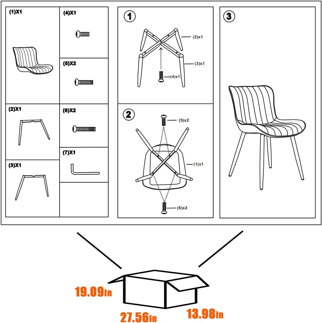YOUNUOKE Grey Dining Chairs Set of 2 Uph...