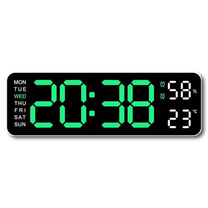 Smart Mute LED Electronic Night Alarm Wall Clock Modern Desk Clock Minimalist Thermometer Calendar Time Cube Clock Home Decor